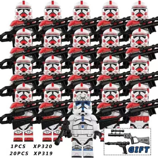 (Star Wars-Set 22) Fit Lego Star Wars Movie Series Clone Troopers Minifigures Kids Toys Gifts 21PCS/Set