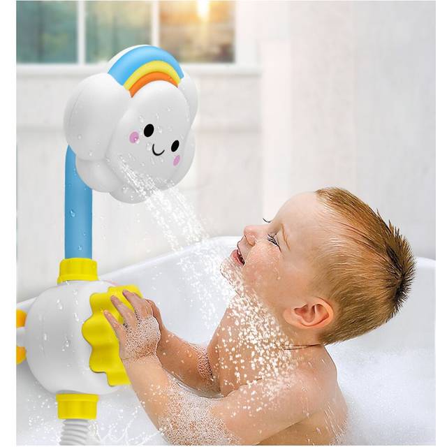(469 without box) Bath Toys for Baby Water Game Clouds Model Faucet Shower Water Spray Toy For Children Squirting Sprinkler Bathroom Kids Gift