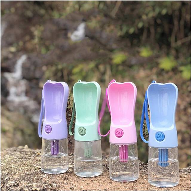 (Blue) Pet Cup Outdoor Portable Travel Kettle Dog Drinking Fountain Cat Water Bottles Pet Water Dispenser Feeder