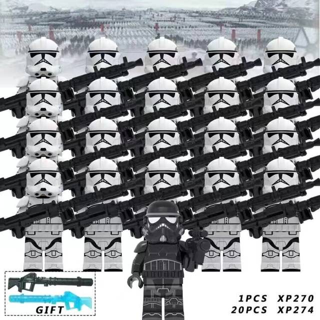 (Star Wars-Set 17) Fit Lego Star Wars Movie Series Clone Troopers Minifigures Kids Toys Gifts 21PCS/Set