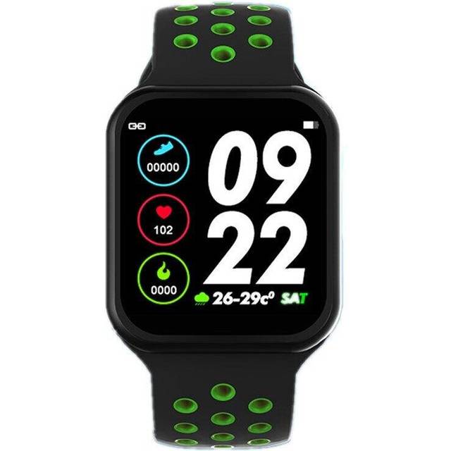 Smart Watch Women Men Heart Rate Blood Pressure Smartwatch For Smart Watches( F9 Black Green)