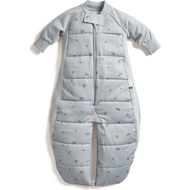 Organic Winter Long Sleeved 2 in 1 Sleeping Suit Bag - 2.5 TOG Dragonflies - Light Blue - 2-4 Years