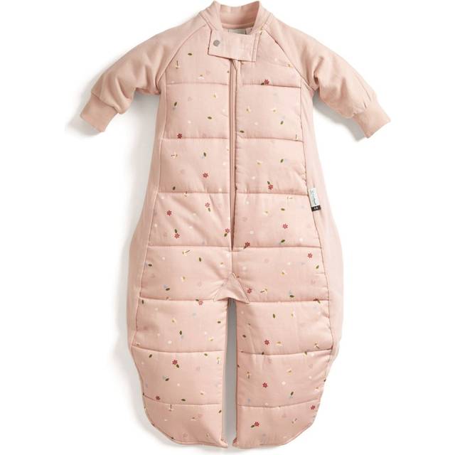 Organic Winter Long Sleeved 2 in 1 Sleeping Suit Bag - 2.5 TOG Daisy - Light Pink - 8-24 m