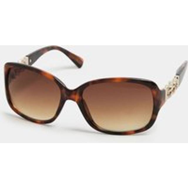 Brown Tortoiseshell Chain Sunglasses - One Size