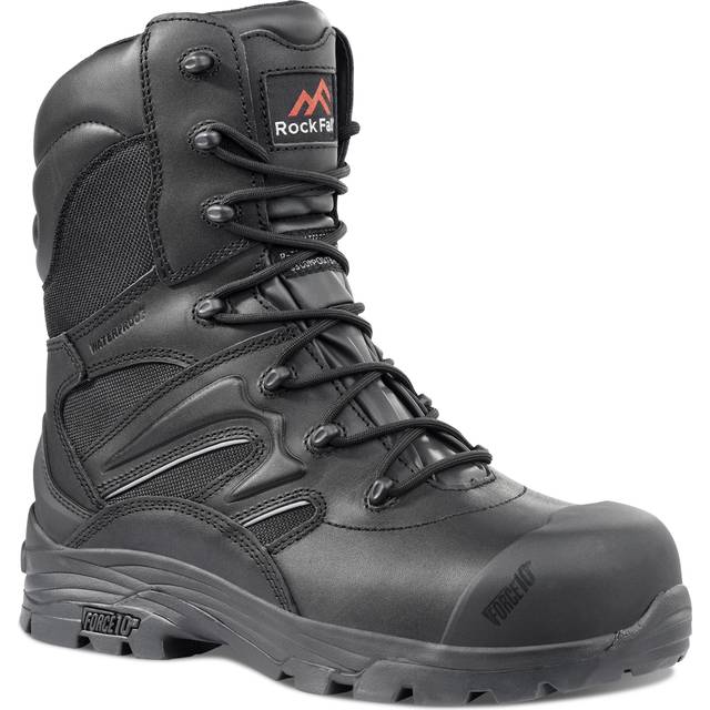 (UK 13) Rock Fall Titanium S3 HRO SRC Composite Toe Cap Waterproof Safety Side Zip Boots