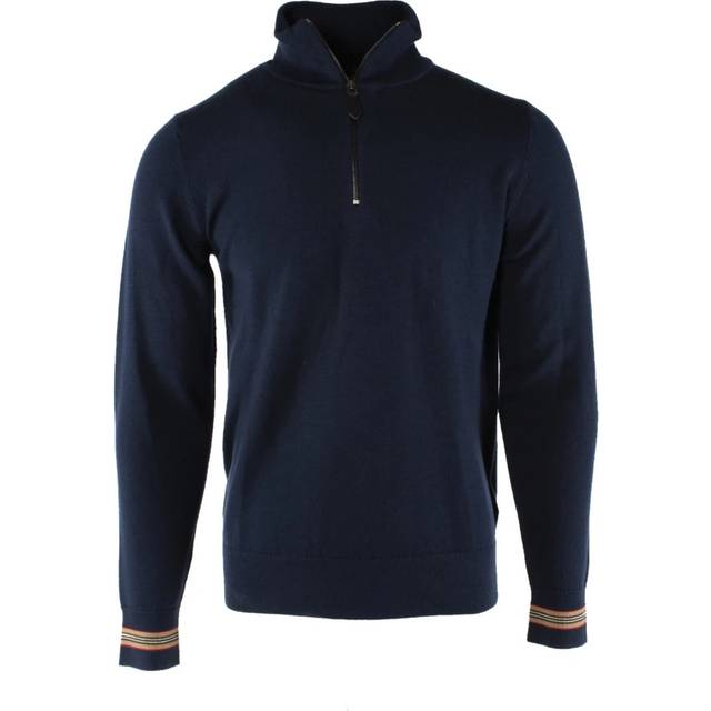 Burberry, Stickade tröjor & koftor, Herr, S, Marinblå Ulltröja för Herrar - blue (S)