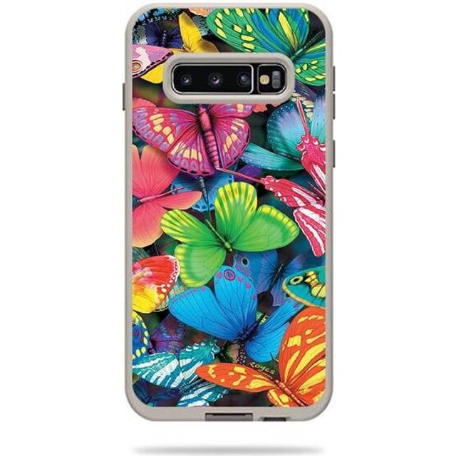 MightySkins LIFSAG10PL-Butterfly Party Skin Decal Wrap for LifeProof Fre Case Samsung Galaxy S10 Plus Sticker - Butterfly Party