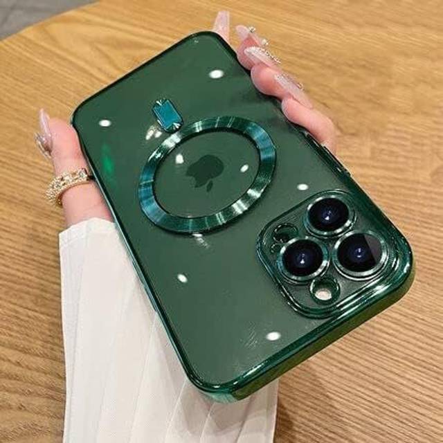 iPhone14 Pro Max Case with Camera Lens Protector (Compatible with MagSafe)Anti-Scratch Shockproof Protective Slim Electroplated iPhone14 Pro Max Case