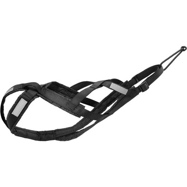 (Black 02) Reflective Dog Weight Pulling Harness X Back Sled Vest Training Pitbull Husky