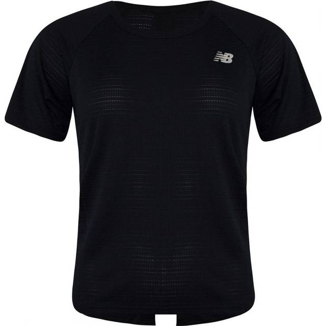 New Balance Womens Short Sleeve Black Round Neck Total Performance T-Shirt WT03154 BK - Size Small