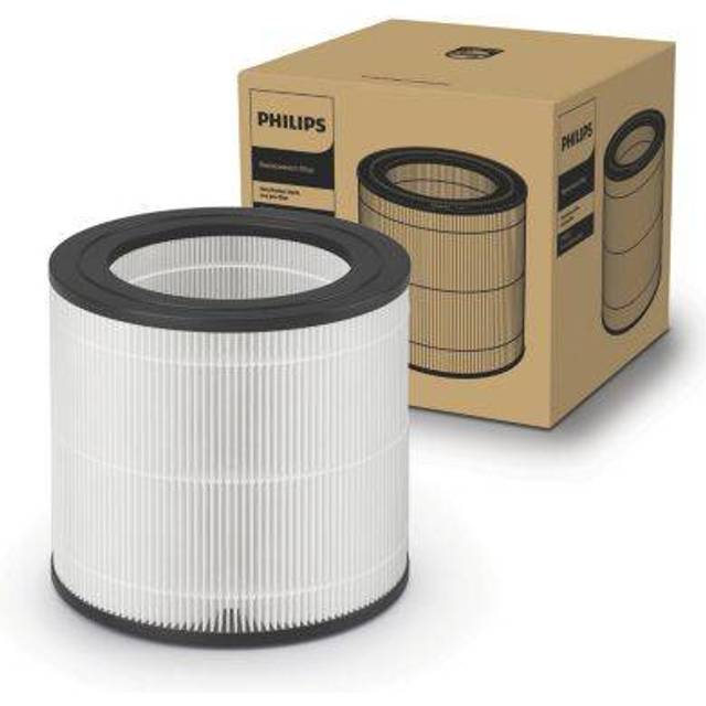 Philips Originalersättningsfilter för luftrenare AC0650 och AC0651/10, NanoProtect HEPA, 12 månader, livstidsindikator, svart/vit (FY0611/30)