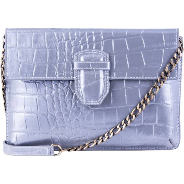 (Silver) Womens Leathr Clutch Alligator Printed Cowhide Bag