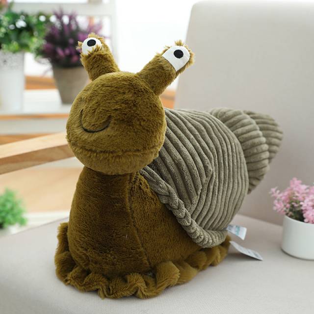 (  40cm) Cute Plush Snail Toy Stuffed Lifelike Insect Soft Doll Kids Toy Fun Gift