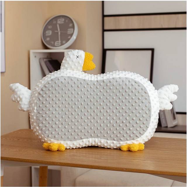 (Light Grey) Duck Pillow Plush Toy Stuffed Animal Doll Sofa Dining Chair Cushion