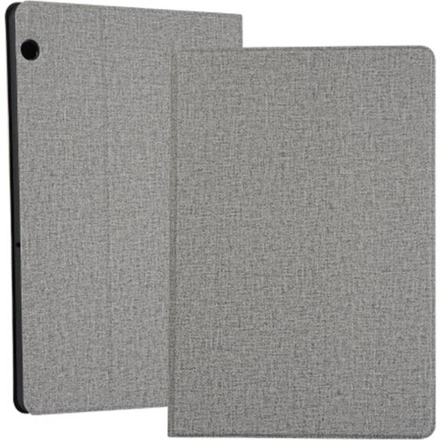 Universal Voltage Craft Cloth TPU Protective Case for Huawei T5, with Holder(Grey)