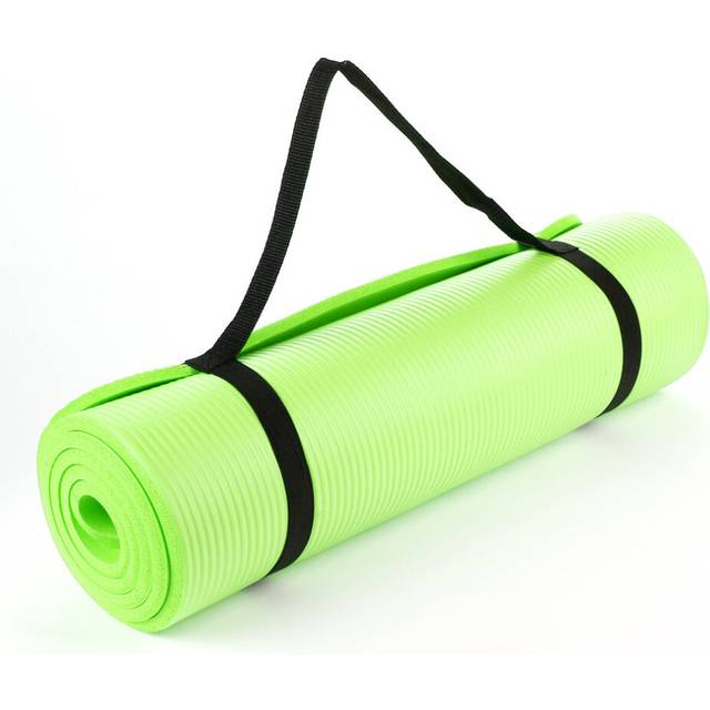 (Light Green) NBR Yoga Mat for Pilates Gym Exercise 15mm Thick