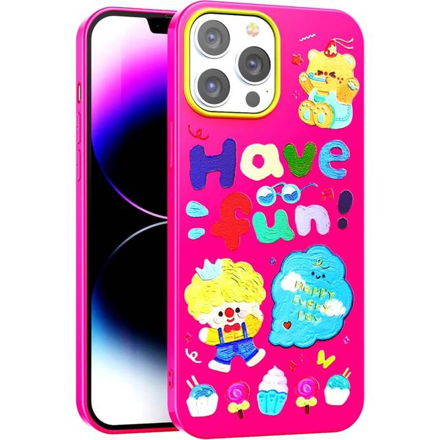 iPhone 13 Pro Max Women's Case, Cute and funny personalised cartoon graffiti design, Ultra-thin and soft TPU texture protective phone case -Fun Bear