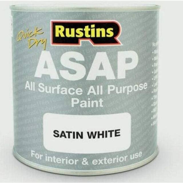 Rustins ASAP All Purpose All Surface Satin Paint White 250ml