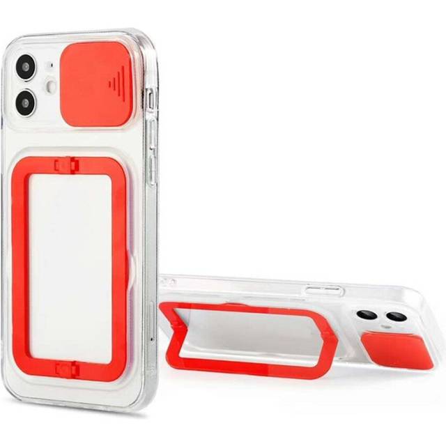 Case for iphone 13 mini in red camera lens protection