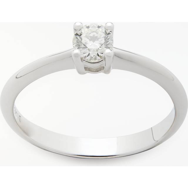 Mogul 18ct White Gold Round Brilliant Diamond Engagement Ring, 0.33ct