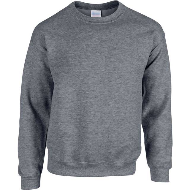 (Dark Heather, S) Heavy Blend Blank Plain Basic Sweat Sweater Jumper Sweatshirt Fleece