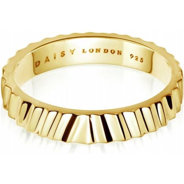 Estee Lalonde Sunburst Chunky Stacking 18ct Gold Plated Ring ELSR10_GP / Size XL