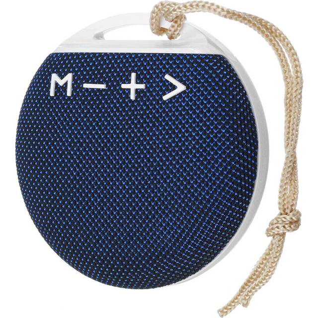 (Blue) Portable Mini Outdoor Wireless bluetooth Stereo Cloth Speaker with Lanyard Strap Microphone