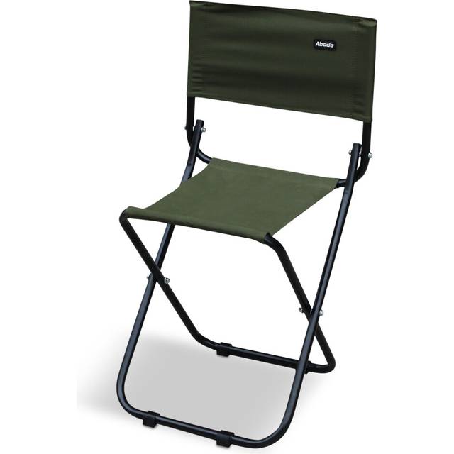 Abode Camping Hiking Travel Folding Festival Stool Seat Chair w/Back Rest