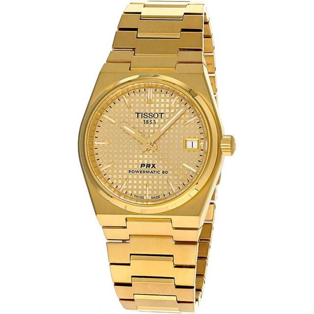 TISSOT PRX Powermatic 80 35MM SS Champagne Dial Unisex Watch T137.207.33.021.00 / T1372073302100 - 35 mm