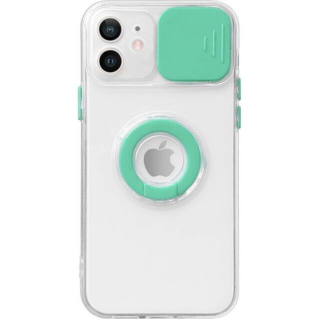 Case for iphone 13 mini in green camera lens protection