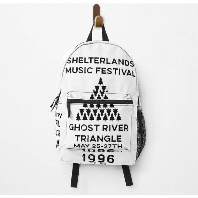 "Backpack Shelterlands Music Festival - White School Bag Travel 15"""
