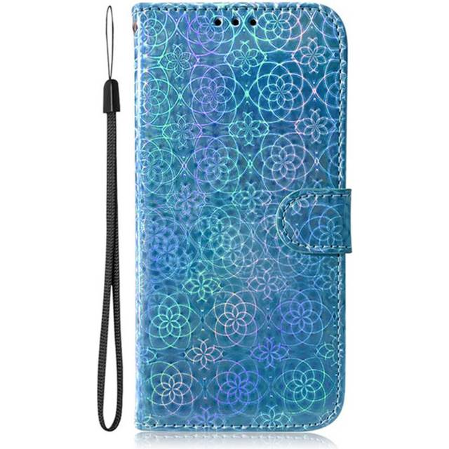 Laser Fluorescent Flip Case For Moto G9 Play PU Leather Wallet Phone Case For Motorola Moto G9 Play Fundas Capa