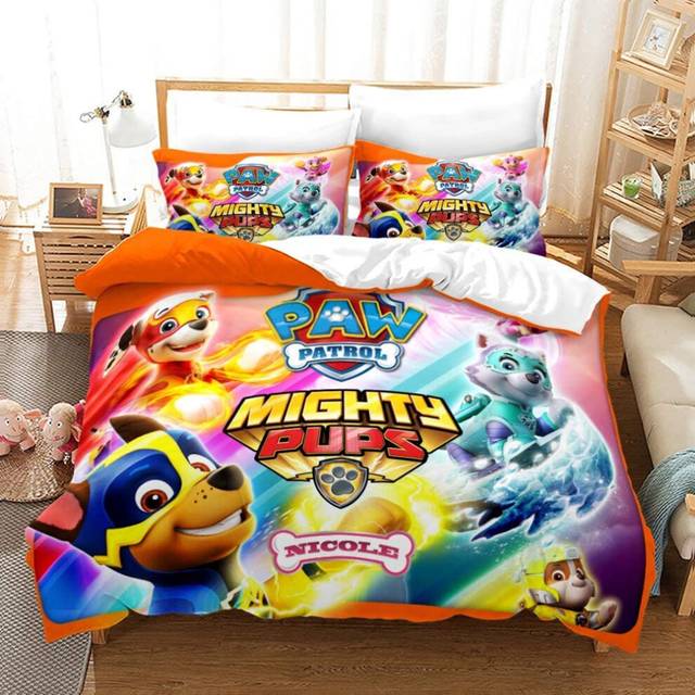 (Style 27, Double (200X200CM)/3PCS) Paw Patrol Dog Bedding Single Double Duvet Cover
