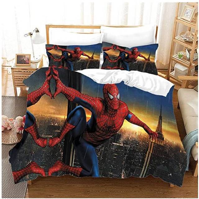 (Style 25, Double) Spider-Man Bedding Single Double King Duvet Cover