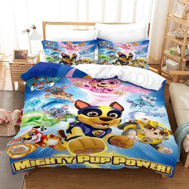 (Style 27, Single (135X200CM)/2PCS) Paw Patrol Dog Bedding Single Double Duvet Cover