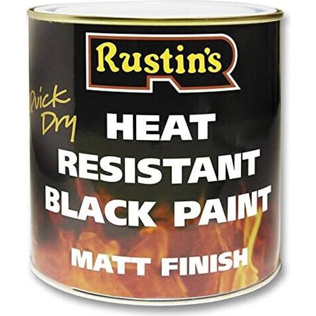 Rustins Heat Resistant Black Paint 500ml