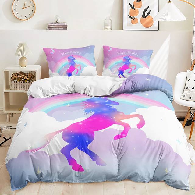 (Style 08, King) unicorn Bedding Single Double King Duvet Cover NEW