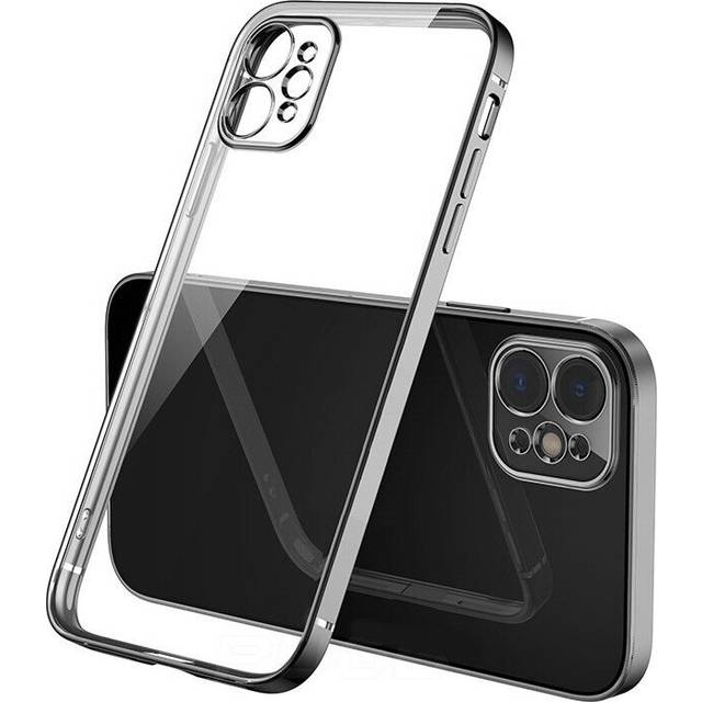 Case for iphone 14 pro 15 pro clear silicone with black edge