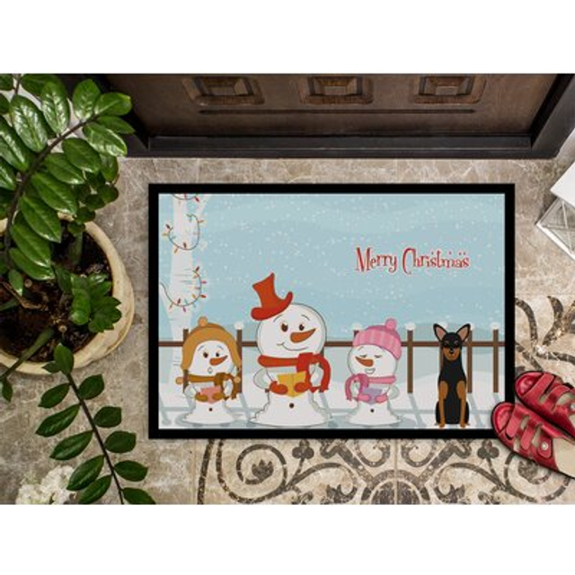"""""Caroline's Treasures Merry Christmas Carolers Manchester Terrier Indoor or Outdoor Mat 18x27 BB2359MAT 18 x 27"""""""" Multicolor"""""