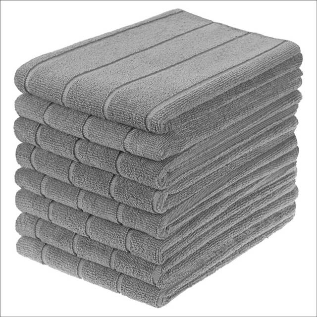 Microfiber Dish Towels - Soft, Super Absorbent and Lint Free Kitchen Towels - 8 Pack