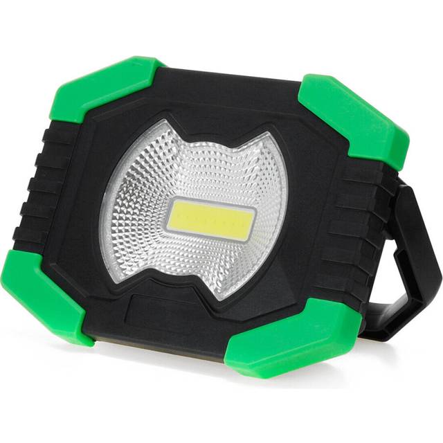 (Green, Solar Optioned) 30W COB LED USB Solar Work Light Spotlight Waterproof 3 Modes Flood Lamp Outdoor Camping Tent Emergency Lantern