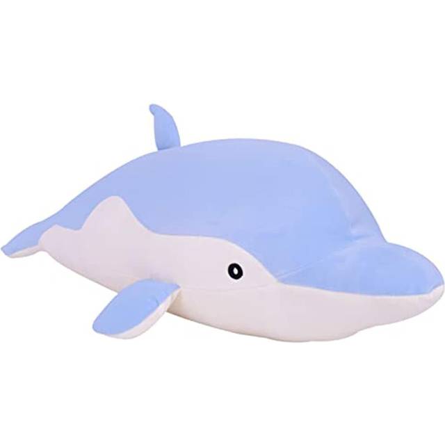 Dolphin Stuffed Animal Plush Toys Soft Lovely Hugging Pillow Stuff Dolls Plushes for Children Girls Sleeping Cushion Gift Room Decor 27.5in  Blue