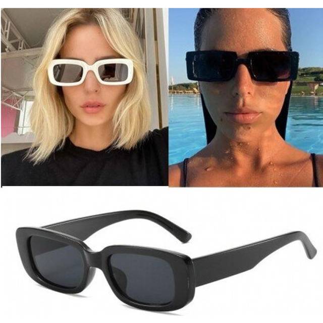 (Red Tea) Narrow Square Small Frame Chic Sunglasses For Women Vintage Black Oversize Goggle Sun Glasses 2020 New Fashion Men Shades Oculos