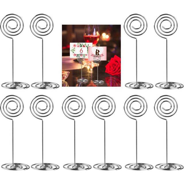 30Pcs Swirl Table Number Photo Holder Stands for Weddings Party Gatherings