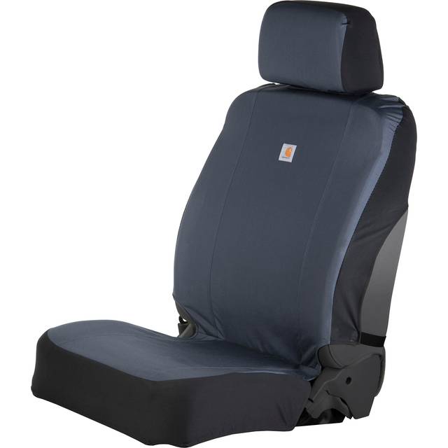 Carhartt Universal Nylon Duck Canvas Fitted Bucket Seat Covers  Durable Seat Protection with Rain Defender  Bluestone