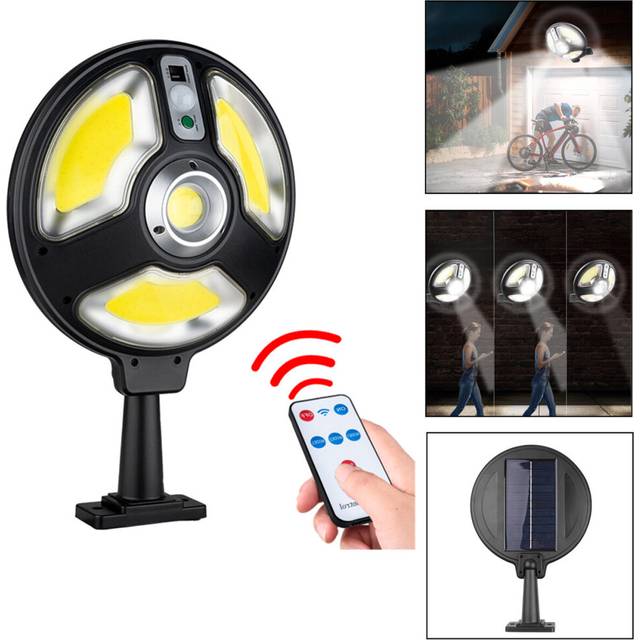 XANES Solar Camping Light 3 Modes Sensor Garden Wall Light Outdoor COB LED Waterproof Smart Remote Control Lamp