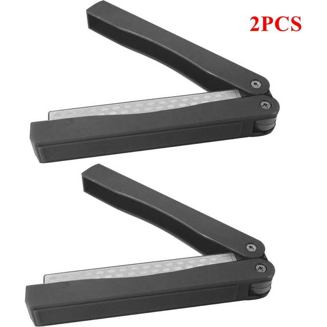 (a-2PCS Black 23cm) mini Pocket Sharpener Folding Knife Sharpener Portable Double-Sided Diamond Knife Sharpening Stone Household Kitchen Tools