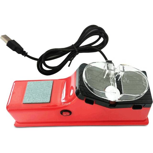 (a-Red S) Electric Knives Sharpeners Stainless Steel Scissors Sharpeners Grinders Multifunctional Household Kitchen Abrasive Tools