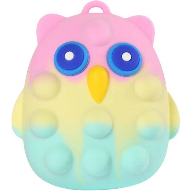 (Style H) Silicone 3D Burger Coca Cola Owl Rat Killer Pioneer Press Bubble Decompression Tool Fingertip Decompression Toy Creative Toy