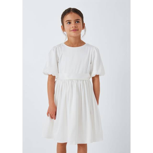 John Lewis Heirloom Collection Kids' Bow Bridesmaid Dress, Ivory
